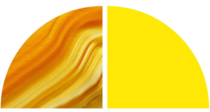 Yellow wave-like structure. Yellow wave-like structure.