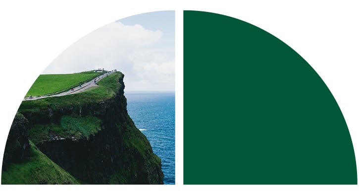 A grassy seaside cliff. A grassy seaside cliff.