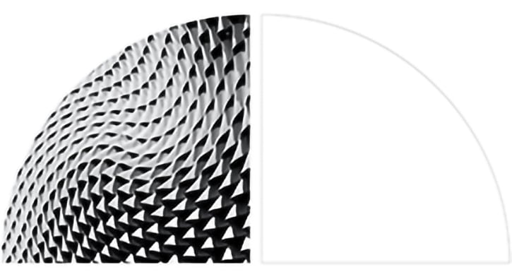 A grid of 3D pyramid-like shapes in black and white, creating an optical illusion. A grid of 3D pyramid-like shapes in black and white, creating an optical illusion.