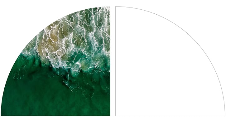 Aerial view of ocean waves with white foam and green water. Aerial view of ocean waves with white foam and green water.