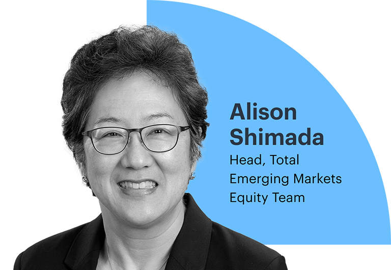 Headshot of Alison Shimada, Head of Allspring’s Total Emerging Markets Equity team.